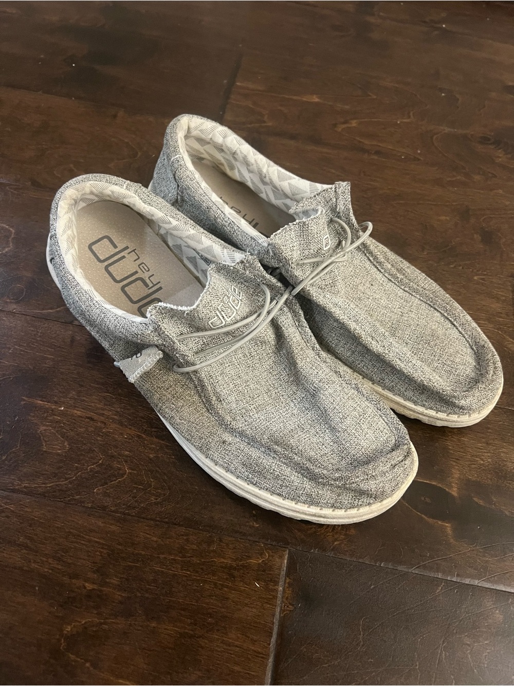 Hey Dude Light Grey Wally Slip-On Shoes